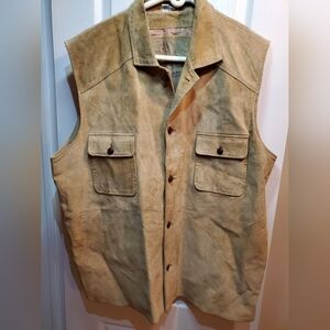 Tan Suede Leather Vest